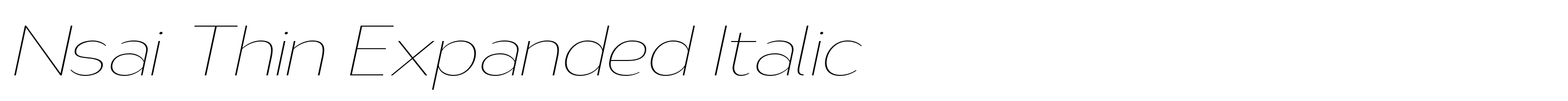 Nsai Thin Expanded Italic